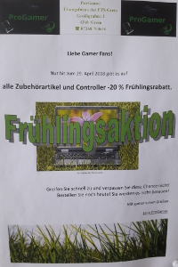 Flugblatt der Übungsfirma ProGamer